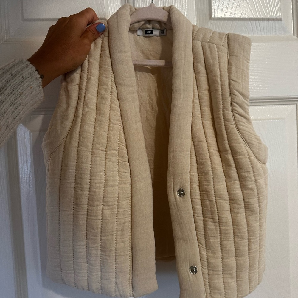 Cream Quilted Vest